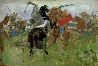 Slag tussen de Scythen en de Slaven, 1879 door Victor Mikhailovich Vasnetsov
